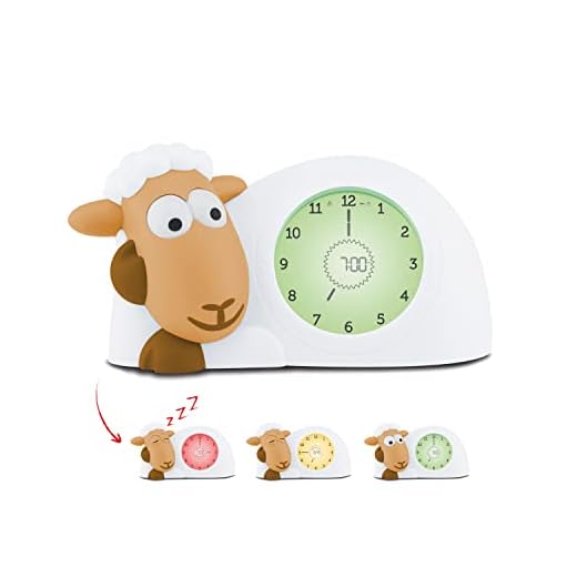 ZAZU Sam the Lamb Clock ZA-SAM-08 kinderwekker, Meerkleurig, Eén maat