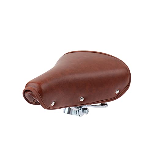 Selle de vélo de montagne rétro en cuir doux et confortable - Coussin