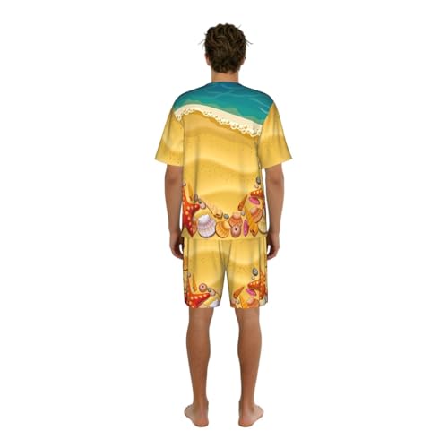 Pyjama short à manches courtes pour hommes vêtement de nuit léger - 2