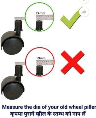 Diwali Offer Buy Now Air Cooler Compatible Wheels 24Mm Piller Size Swivel Plug-In