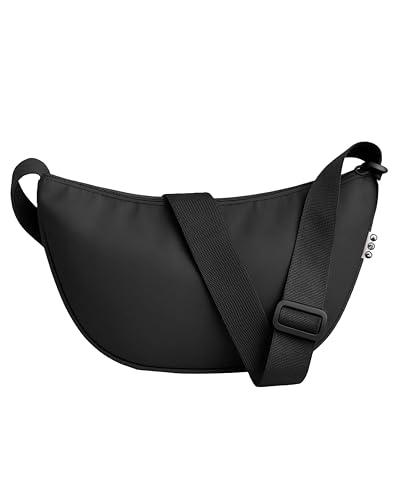 SONS OF ALOHA XL Half Moon Bag Umhängetasche HOKU aus recycletem Meeresplastik | Halbmond Festivaltasche Wasserabweisend | Stylische Crossbody bag mit verstellbarem Gurt