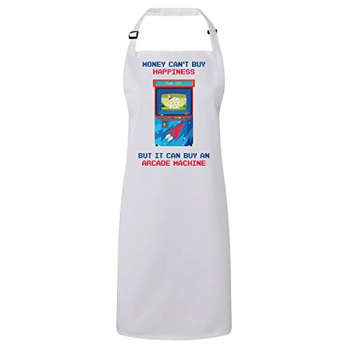Tablier cuisine Arcade Machine blanc le bonheur s'invite en cuisine