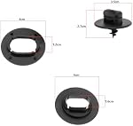 ECSiNG 4 Sets de Car State Mat Brackets Trou Rotation Boutons Pied Mat Clips de fixation 3D0864851B 3D086485171N Compatible avec Volkswagen Compatible avec Skoda