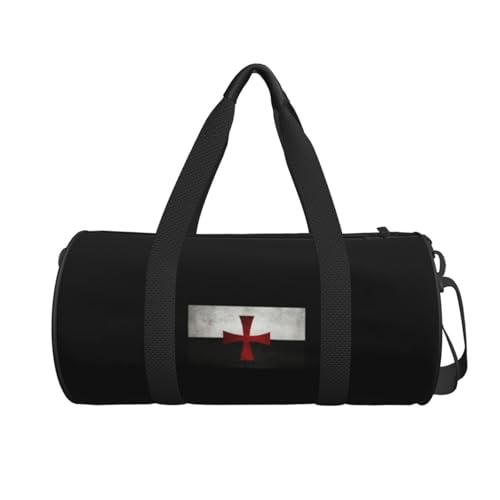 Symbol of the Knights Templar Convertible Garment Bag with Shoulder Strap, Carry on Garment Duffel Bag for Men Women - Rolling Foldable for Travel Luggage Bags (Black)2