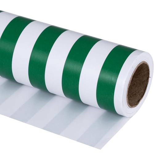 RUSPEPA Wrapping Paper - Mini Roll - Green and...
