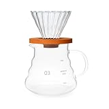 Kit Preparo de Café Especial Com Suporte Para Filtro de Papel + Jarra Vidro Borossilicato 800ml