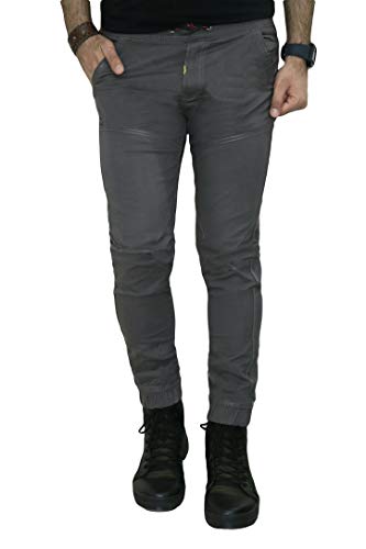 Image of 6 Pocket Regular Fit Cotton Cargo Jogger Pants for Men. Design for Casual and Sporty Looks. (Black)