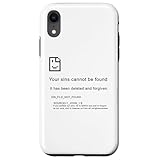 1 John 1:9 Sins Cannot Be Found – Christian Faith PC Error スマホケース iPhone XR 用