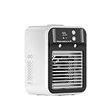 Mini ventilador de acondicionamiento compacto con pulverizador de humidificación de aire Q Cooling recargable 3000 mAh batería de 25 W de energía para eficiencia