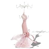 EIMSOAH Fashion Jewelry Display Stand, Jewelry Rack, Model Dress High Heeled Shoes Earring Necklace Ring Jewelry Holder Stand Display, for Girls (little model)