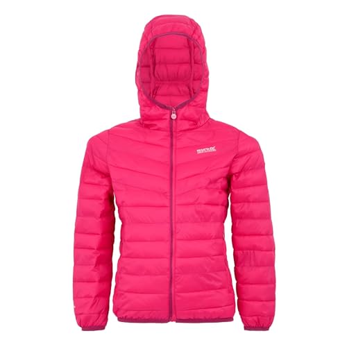 Regatta Kids' Hooded Hillpack III Jacket with premium recycled synthetic down insulation, perfect for walking, outdoor activities & everyday use