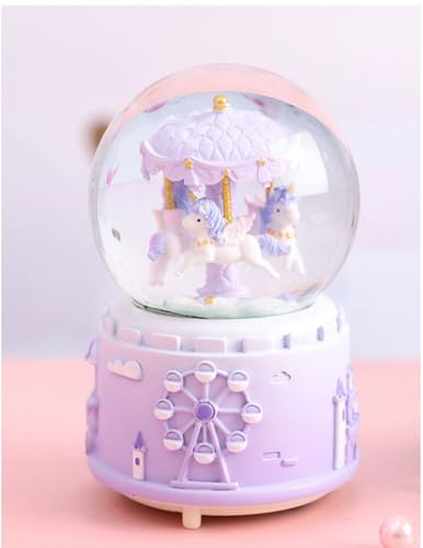 Miniatura 9 de Globo De Nieve Musical Para Niñas, Bola De Cristal, Caja De Música Giratoria Con Luz Led Colorida, Melodía, Regalo Musical, Regalo De Navidad, Año Nuevo, Regalo De Cumpleaños Para Decoración De