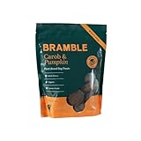 BRAMBLE Organic Dog Treats. Everyday Carob & Pumpkin Human Grade, Made with Real Ingredients, Soft & Chewy Dog Cookies. Wheat-Free Plant-Based. 8 oz