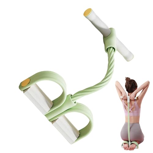 Correa de pedal con asas – Correa de 6 tubos para dominadas | Con asas para estiramiento y entrenamiento, para fitness, pilates, gimnasio y oficina, herramienta multifunción completa, opciones