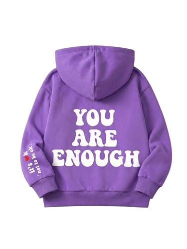 Image of WELAKEN Cotton Hoodie Sweatshirt for Girls Kids & Teens Long Sleeve Pullover with Kangaroo Pocket