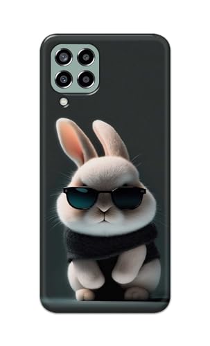 Image of PRINTFIDAA Printed Hard Back Cover Case for Samsung Galaxy M33 5G Back Cover (Cool Baby Rabbit) -112