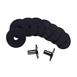 WHAMVOX 10-Piece Felt Washers Set for Cymbals and Strap Buttons 50mm Diameter with Cymbal Sleeves and Bases for Drumming Practice and Billiard Marking