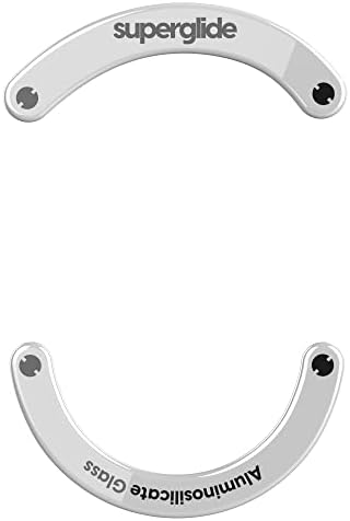 Superglide - Fastest and Smoothest Mouse Feet / Skates Made with Ultra Strong Flawless Glass Super Fast Smooth and Durable Sole for Logitech G703 / G603 / G403 (White)
