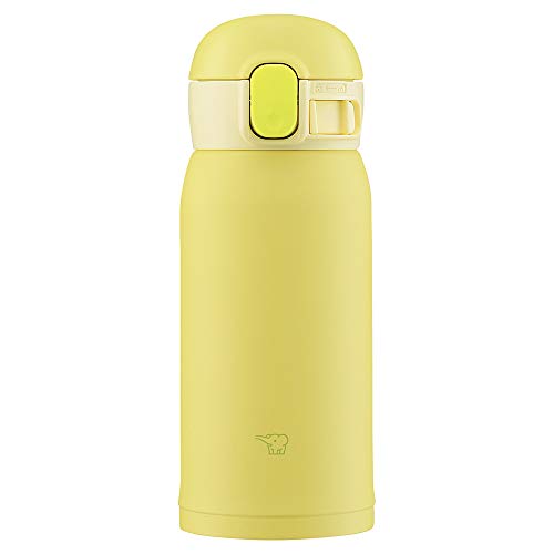 Image of Zojirushi SM-WA36-YA Water Bottle, One-Touch Stainless Steel Mug, Seamless 0.36L Lemon