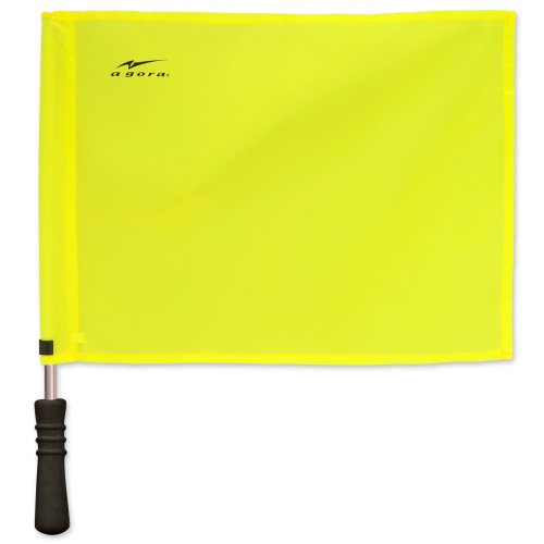 Agora Pro Line Premium Regulation Soccer Referee Flags With Case, Red/Yellow #TOP2