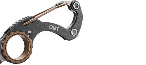 Crkt Compano Edc Pocket Knife: Compact Everyday Carry, Slip Joint, Black Stonewash Satin Blade, Stainless Steel Handle With Bronze Accents, Carabiner 9082 #TOP7