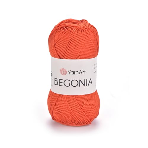 Image of Yarnart Begonia Yarn 100% Cotton, Soft Premium Cotton, for Knitting, Crochet & Amigurumi, Pastel & Shiny Colors, Baby Yarn, 1.76 Oz (50g) / 185 Yrds (169m) (5535)