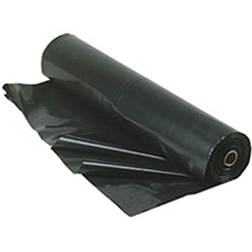 TRM Manufacturing 420B Weatherall 4 Mil Poly Plastic Sheeting Visqueen, 20' Wide 100' Long, 1 Roll in a Box, Black