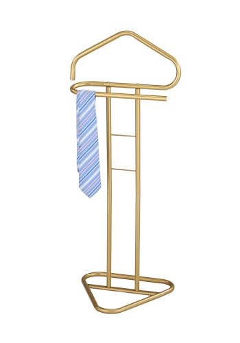 KB Designs - Metal Suit Tie Valet Stand Rack, Clothing Organizer, Gold