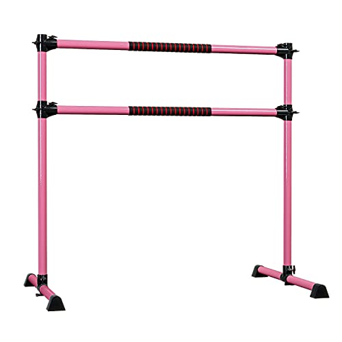 Dprodo Portable Ballet Barre for Home, 4ft Adjustable Ballet Bar for Ballet, Dancing or Stretching, Freestanding Ballet Exercise Equipment for Adults&Kids with Carry Bag