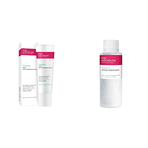 Eau Précieuse Clearskin Soin Anti-Imperfections - Soin Visage Anti-Imperfections Matifiant et Rééquilibrant - 1 x 50 ml & Clearskin Lotion Purifiante - Nettoie la Peau - 375 ml Cover