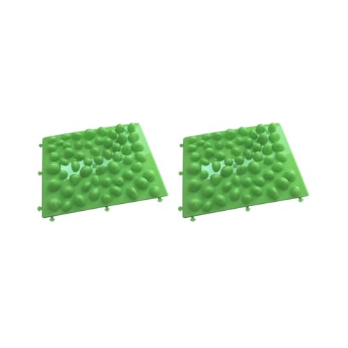 2 Set Pebbles Foot Massage Pad Toe Pressure Plate Shiatsu Blanket Yg Mat Green