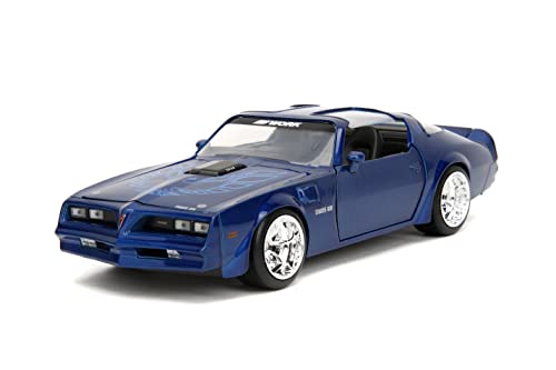 Jada Big Time Muscle 1:24 1977 Pontiac Firebird Trans Am Die-Cast Car, Toys for Kids and Adults(Metallic Blue)