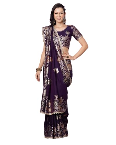 Sari en soie Kanjivaram Banarasi bordeaux taille unique drapé fluide