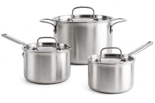 Set de Ollas Gastrotools de Acero Inoxidable para Cocinar Recetas Saludables en Inducción