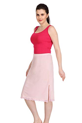 Image of Splash Cotton Rich Regular Skirt Slip for Women - Knee Length