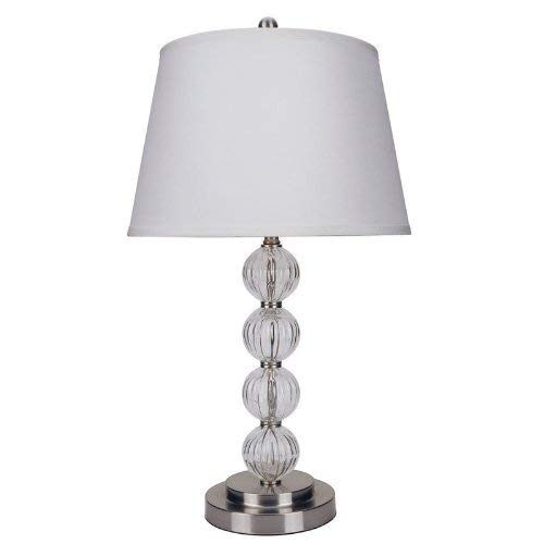 Ore International 62.5" Satin Nickel Glass Floor Lamp #TOP1