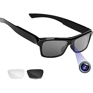 Camera Glasses 4K Spy Glasses with Audio and Video Recording,Video Glasses for Outdoor or Indoor, No Bluetooth and WiFi