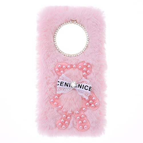 Realizzato in peluche di pelliccia artificiale e strato interno in morbido silicone,super morbido e leggero,protegge il tuo ZTE Blade A76 5G telefono da graffi,urti,sporco