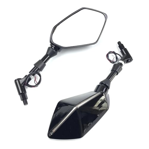 Rétroviseurs moto en fibre de carbone et miroirs arrière convexes
