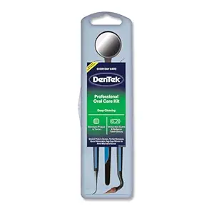 DenTek Professional Oral Care Kit, with Advanced Clean Tools including Dental Pick, Scaler, Stimulator, and Dental Mirror