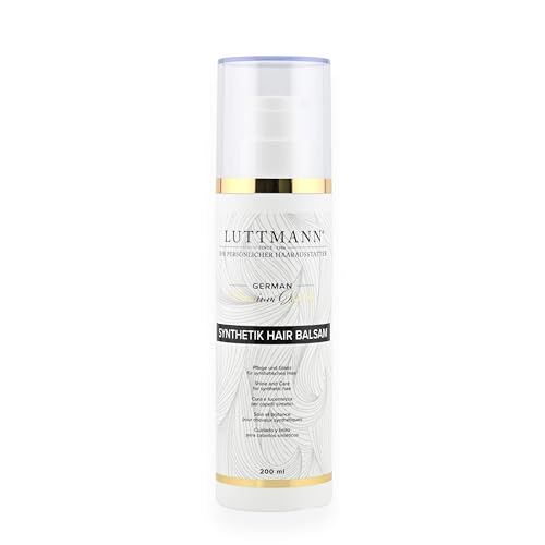 LUTTMANN® Synthetik Hair Balsam 200 ml - Rinçage pour perruques synthétiques - Soin et brillance pour cheveux synthétiques - German Premium Quality - Made in Germany
