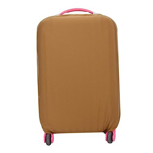 Elastic Luggage Cover for Suitcases Coffee Color Protective Bag Stretchable Washable -scratch Suitcase Protector for Travel