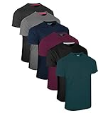 Packung mit 6 Sonderangeboten FULL TIME SPORTS® Tech 3 4 6 Pack Assorted Langarm-, Kurzarm Casual Top Multi Pack Rundhals T-Shirts (Large, 6 Pack - Dark Assorted)