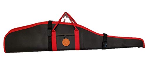 CAZA Y AVENTURA Funda Doble para Rifles con Visor en Cordura Rojo y Negro 120 cm