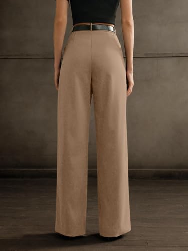 Image of GRECIILOOKS Trousers for Woman | Womens High Rise High Waist Flared Korean Style | Formal Pant for Women Office Wear| Track Pants for Womans Elegant for College & Events (Available in Plus Size)