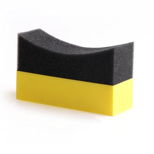 Cryfokt Tampon éponge de Polissage pour Pneus, Applicateur de Pansement pour Pneus, Applicateur de Mousse Ergonomique pour Un Nettoyage Efficace, adapté au Nettoyage des Détails Intérieurs