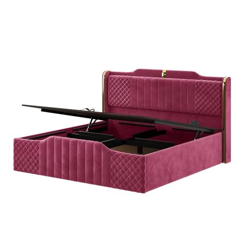 Image of Wakefit Velura King Size Hydraulic Storage Upholstered Bed