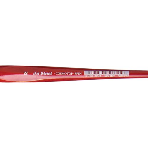 Image of da Vinci Brushes 5580-18 Watercolor Series CosmoTop Spin Paint Brush, Round Synthetic with Red Handle, Size 18