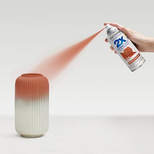 Image of Rust-Oleum Painter's Touch 2X Ultra Cover Spray Paint, Satin Cinnamon | Indoor and Outdoor Surfaces (Metal, Wood, Plastic), Fast Dry, Durable, Sprays from Any Angle, Comfort Tip, Oil Based