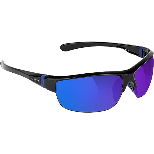 Glassy Sunhaters Weber Black/Blue Mirror Sunglasses